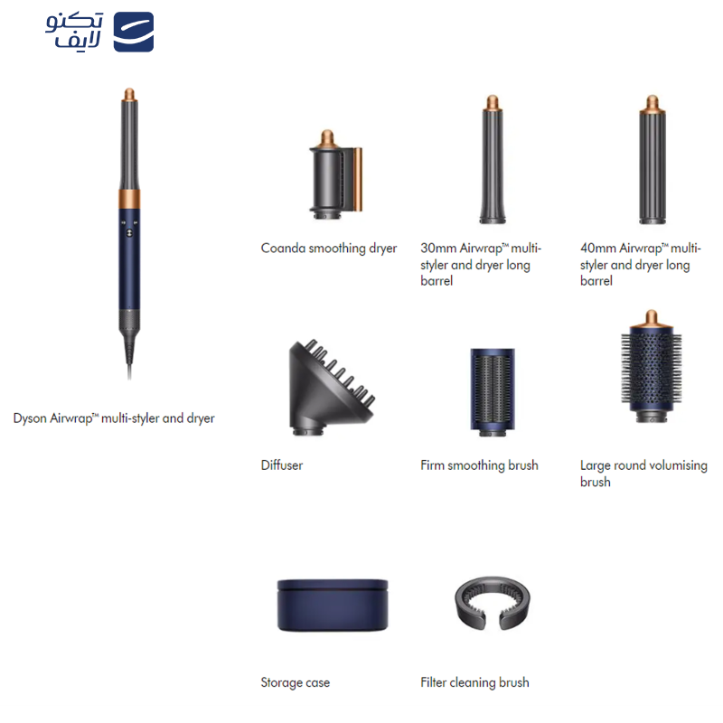 سشوار برس دار حالت دهنده دایسون مدل Airwrap Complete Long Volumise سشوار برس دار حالت دهنده دایسون مدل Airwrap Complete Long Volumise