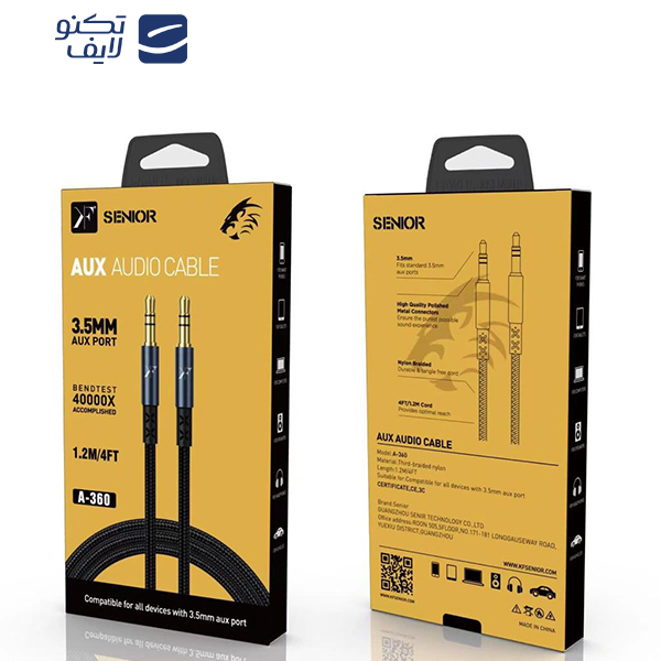 کابل Aux کی اف-سنیور مدل A-360 طول 1.2 متر