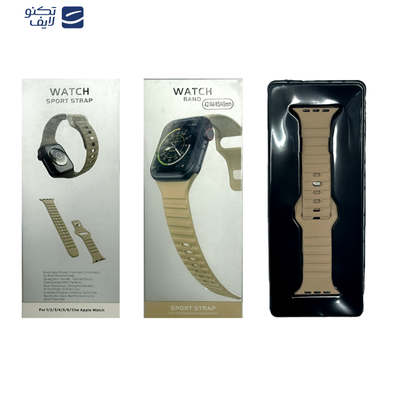 بند اپل واچ سیلیکونی استرپس مناسب اپل واچ سایز 42/44/45/49