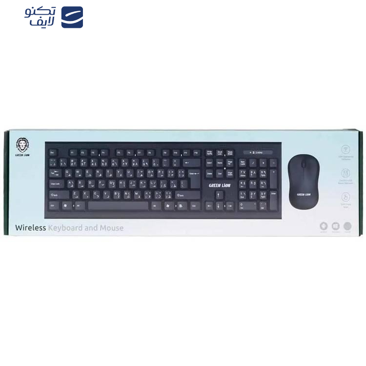 کیبورد و ماوس بی سیم گرین لاین مدل GNWS24GKEYMBK