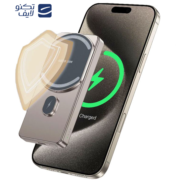 پاوربانک مگ سیف گرین مدل MILTON ظرفیت 10000 میلی آمپر