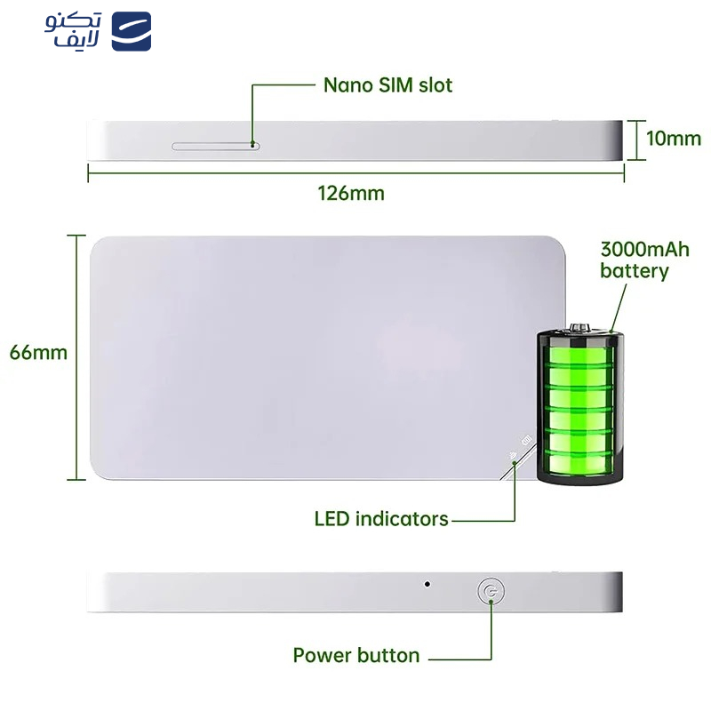 مودم 3G/4G قابل حمل کلود ایر هوآوی مدل GLMU19A02