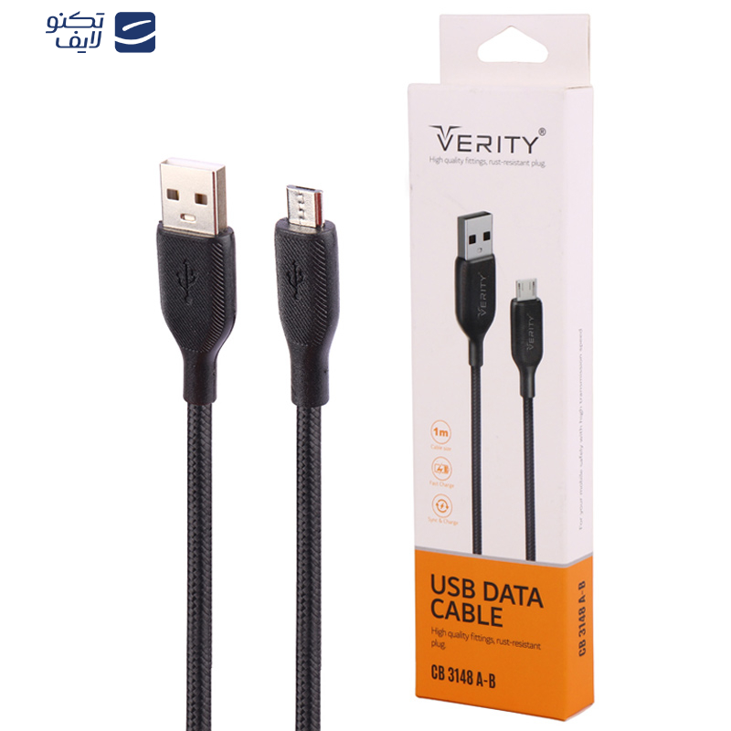 کابل تبدیل USB به microUSB وریتی مدل CB3148A طول 1 متر 