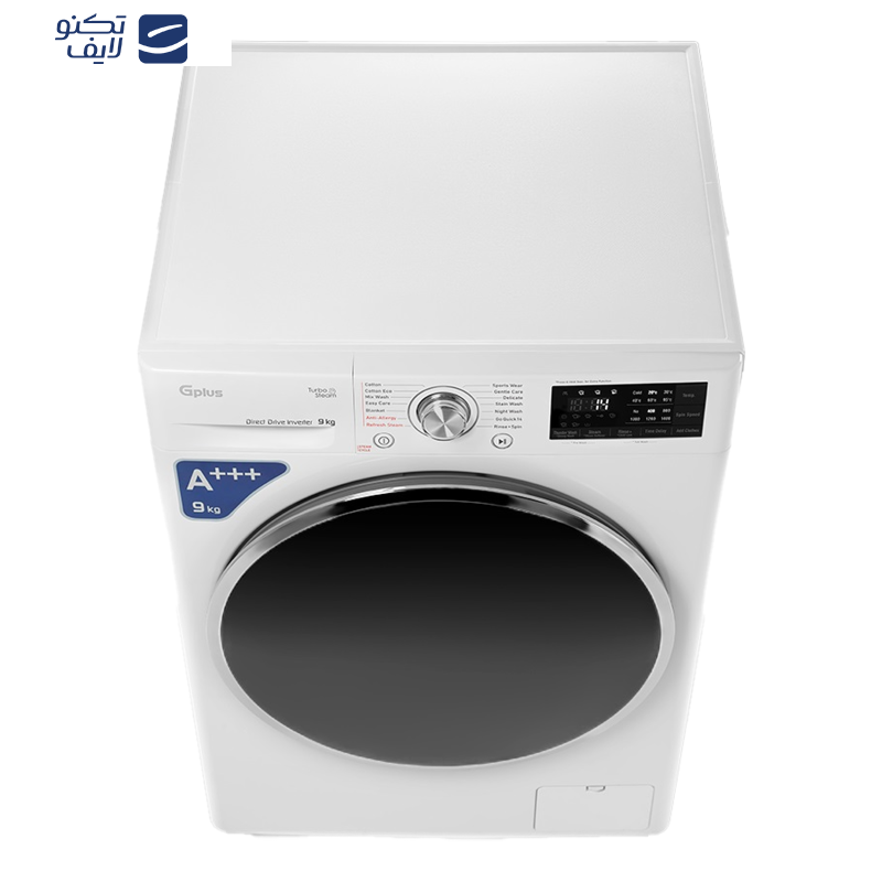 ماشین لباسشویی اتوماتیک جی پلاس مدل GWM-M990W ظرفیت 9 کیلوگرم