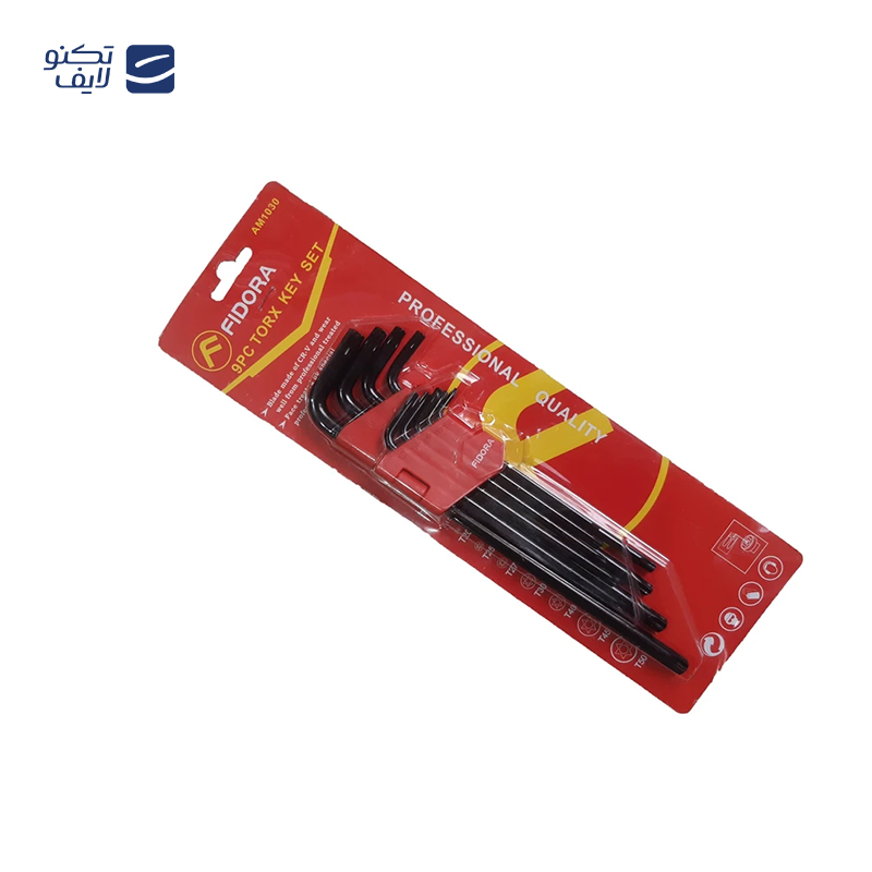 آچار آلن ستاره ای فیدار مدل BG1225K مجموعه 9 عددی