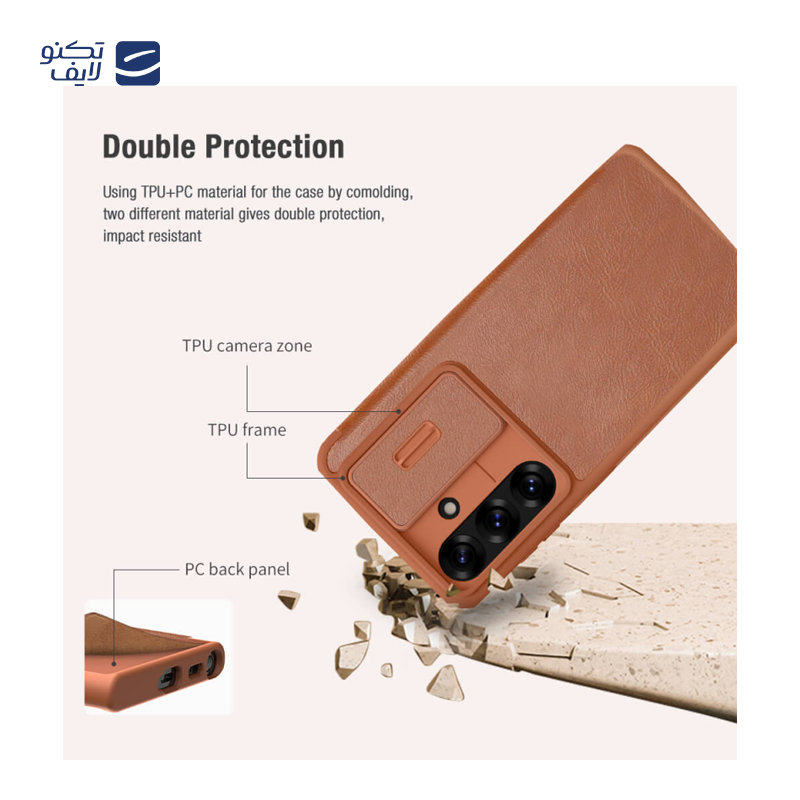 کیف کلاسوری نیلکین مدل Qin Pro مناسب برای گوشی موبایل سامسونگ Galaxy S25 Plus