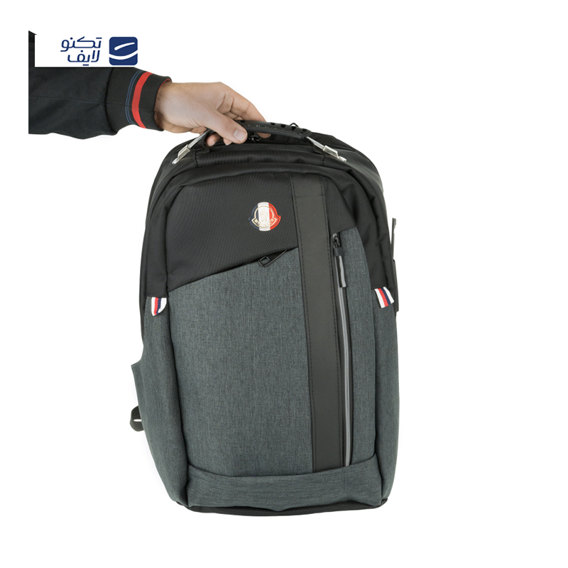 کوله پشتی لپ تاپ مونکلر مدل MCL مناسب برای لپ تاپ تا 15.6 اینچی به همراه جا مدادی
