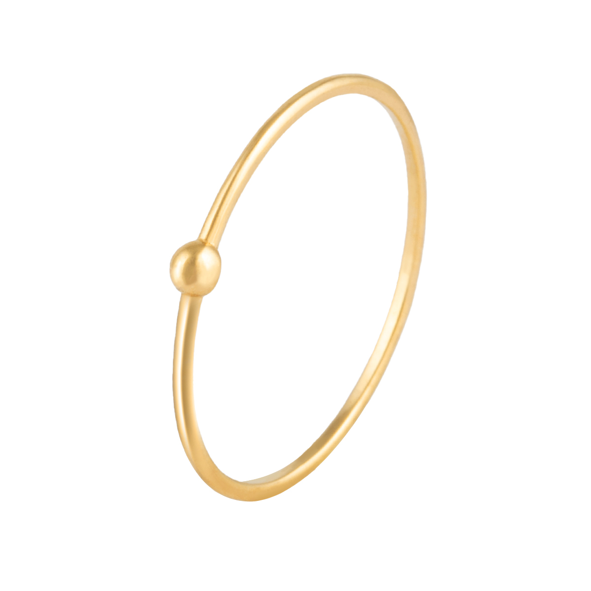 انگشتر طلای زنانه 18 عیار بان گالری مدل حلقه مینیمال تک گوارسه