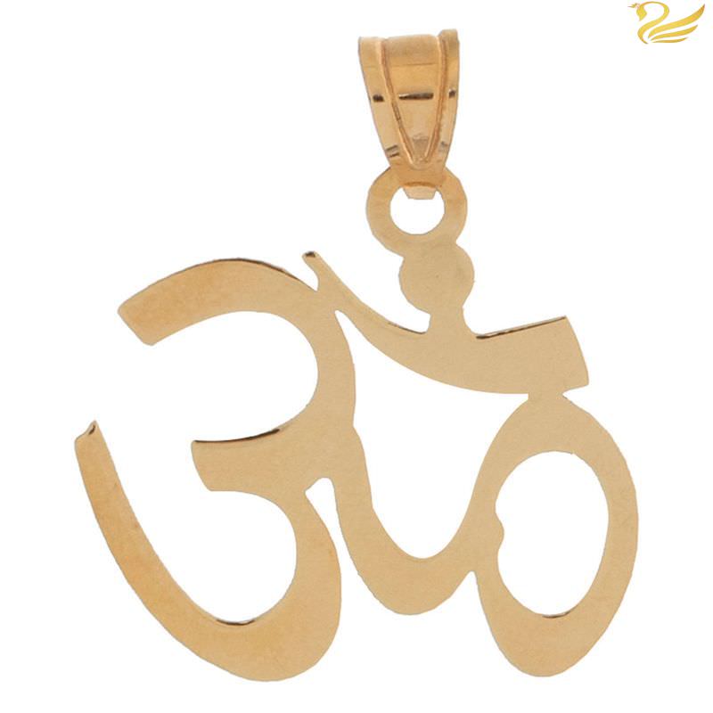 پلاک 18عیار طرح ام ॐ