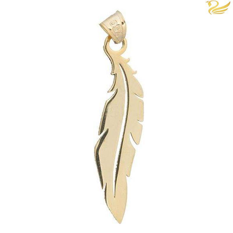 پلاک طلا 18عیار زنانه طرح پر قو پلاک طلا 18عیار زنانه طرح پر قو