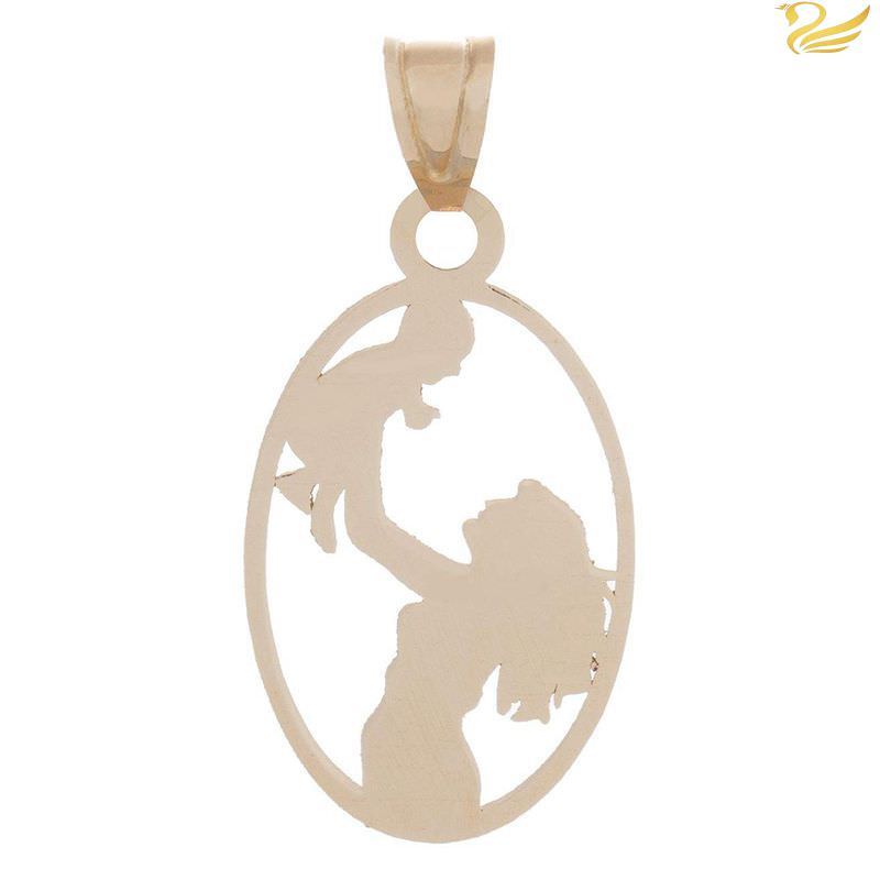 پلاک طلا 18عیار زنانه طرح مادر و بچه