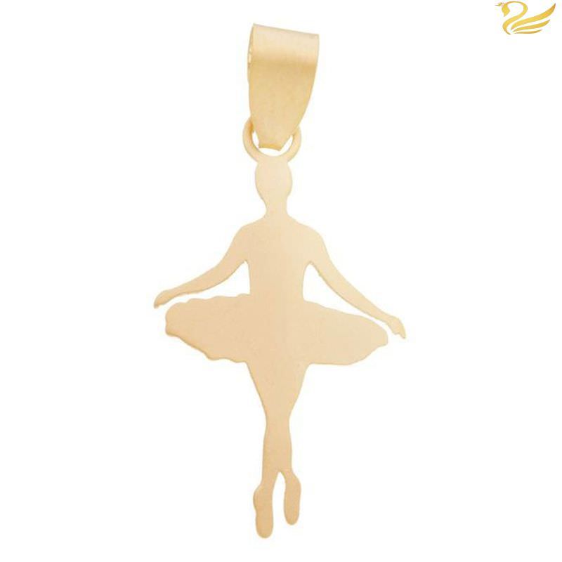 پلاک طلا 18عیار طرح بالرین ایستاده