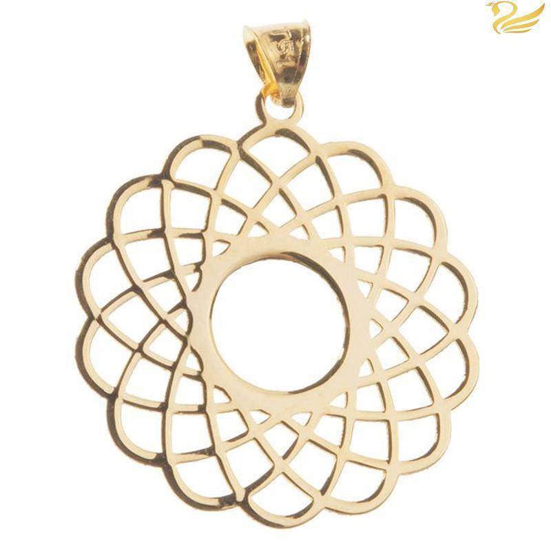 پلاک طلا 18عیار طرح دایره اسلیمی