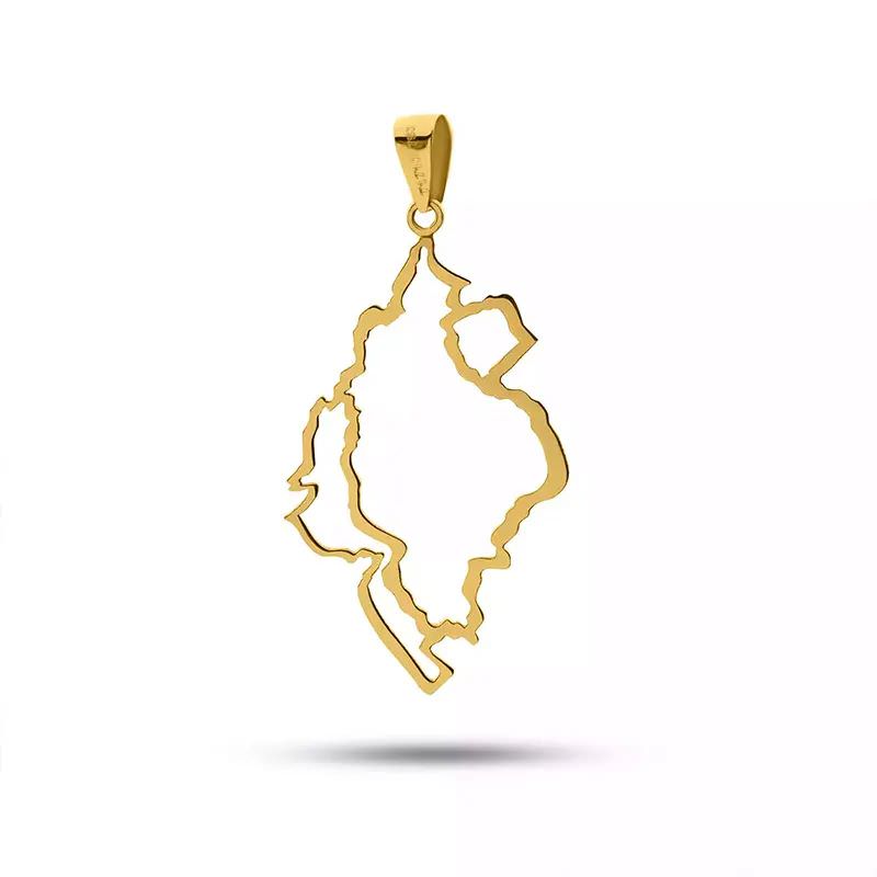 پلاک طلا 18عیار طرح ایران مورب