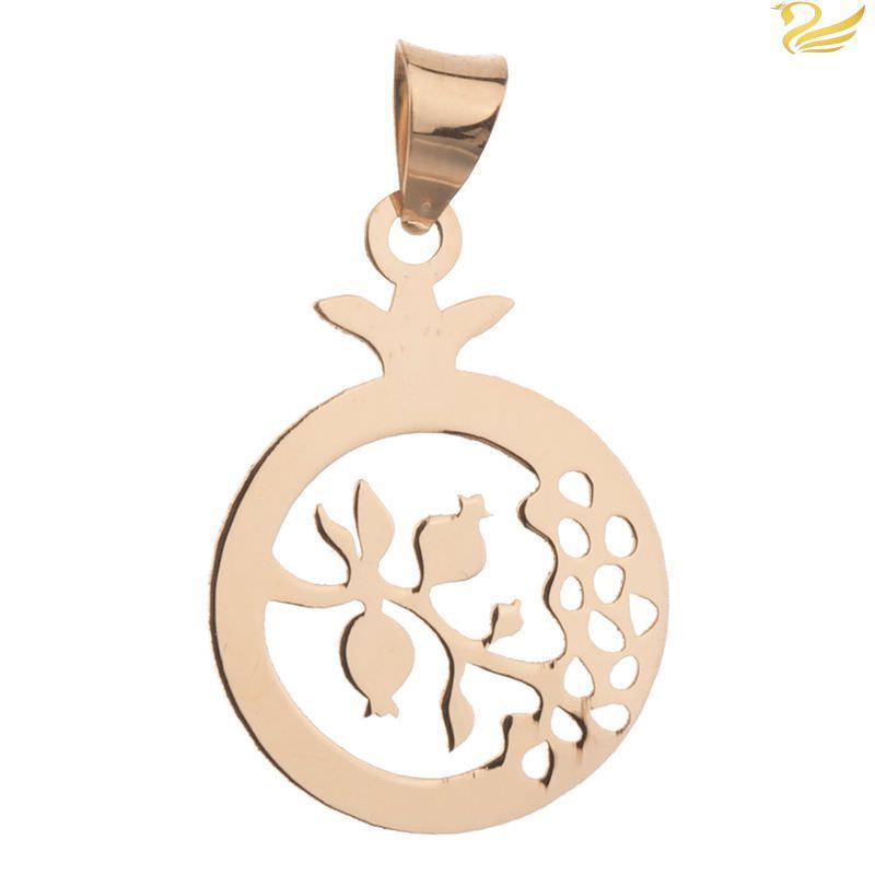 پلاک طلا 18عیار طرح انار و درخت انار