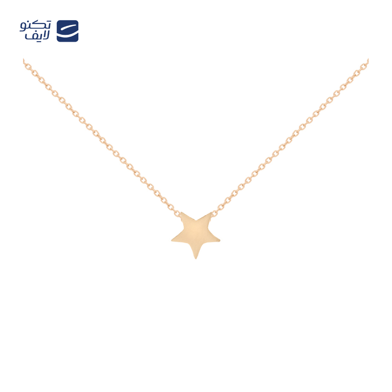 گردنبند طلای زنانه 18 عیار بان گالری مدل ستاره ساده