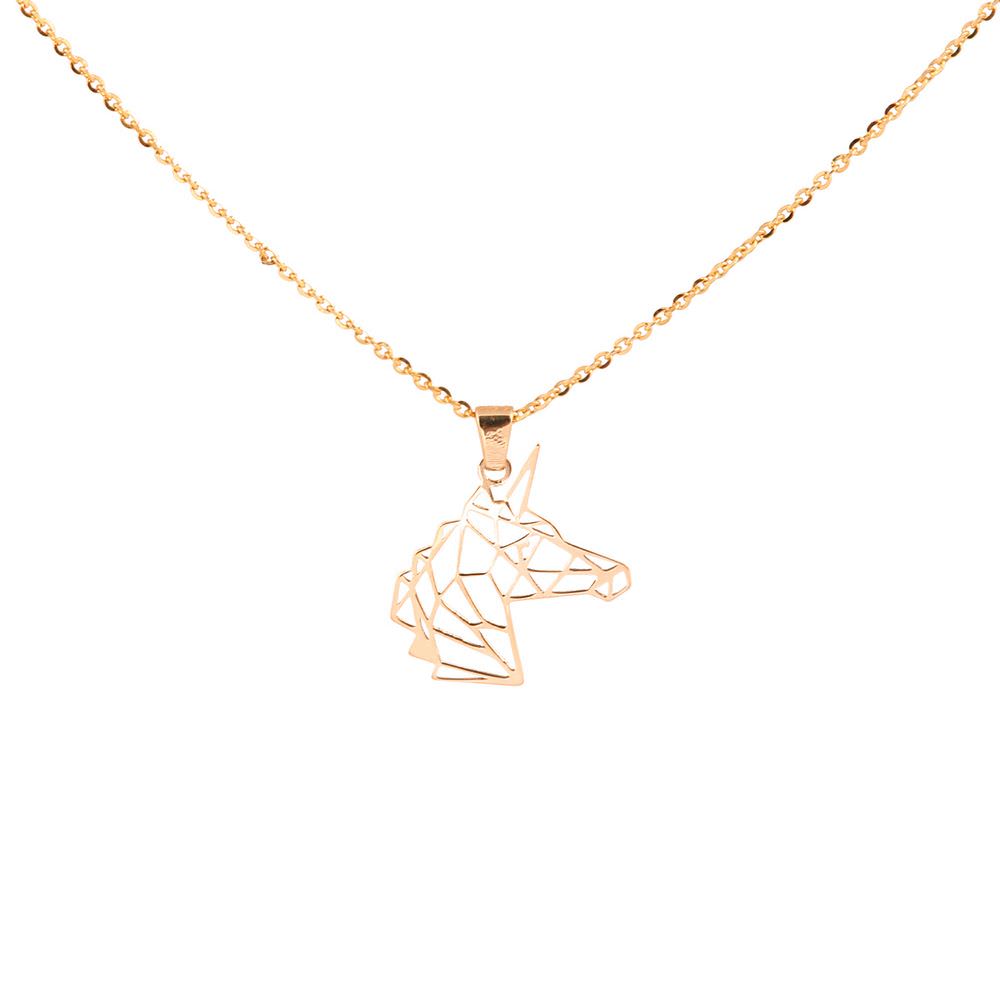 گردنبند طلا زنانه طلا 18عیار طرح یونیکرن