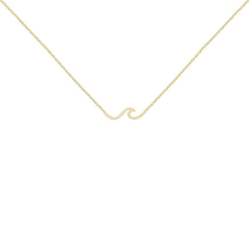 گردنبند طلا 18عیار طرح موج