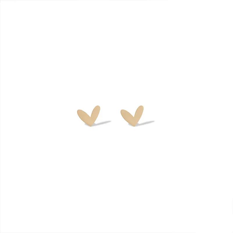 گوشواره طلا 18عیار طرح قلب مینیمال