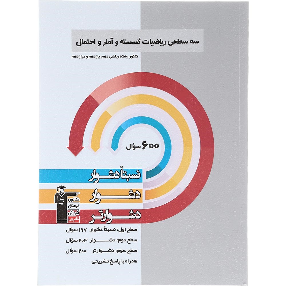 کتاب سه سطحی ریاضیات گسسته و آمار و احتمال جامع کنکور ریاضی انتشارات کانون فرهنگی آموزش سال چاپ 1404