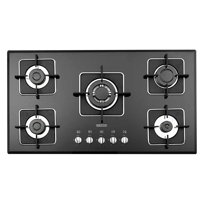 اجاق گاز صفحه‌ای پنج شعله استیل البرز مدل G5960