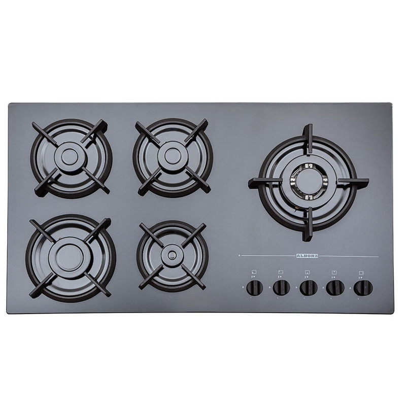 اجاق گاز صفحه‌ای پنج شعله استیل البرز مدل G5967-R