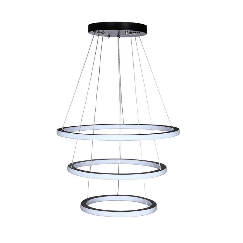 لوستر مدرن سقفی اتاق چشمه نور مدل L6430/3BK آفتابی