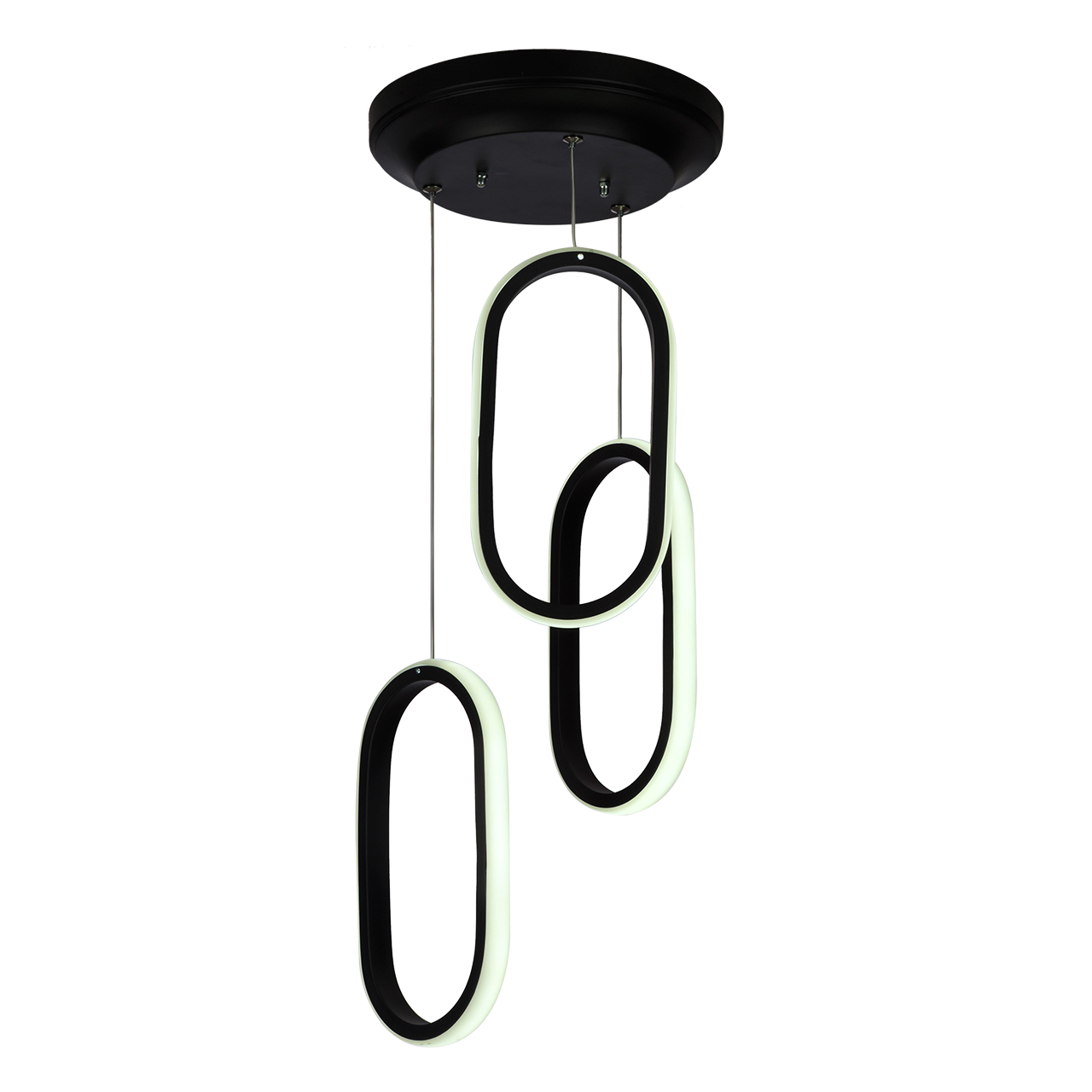 لوستر مدرن سقفی اتاق چشمه نور مدل L6407/3BK آفتابی