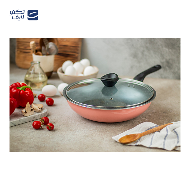 تابه تکدسته تکنو مدل وٌک سایز 28با درب تابه تکدسته تکنو مدل وٌک سایز 28با درب