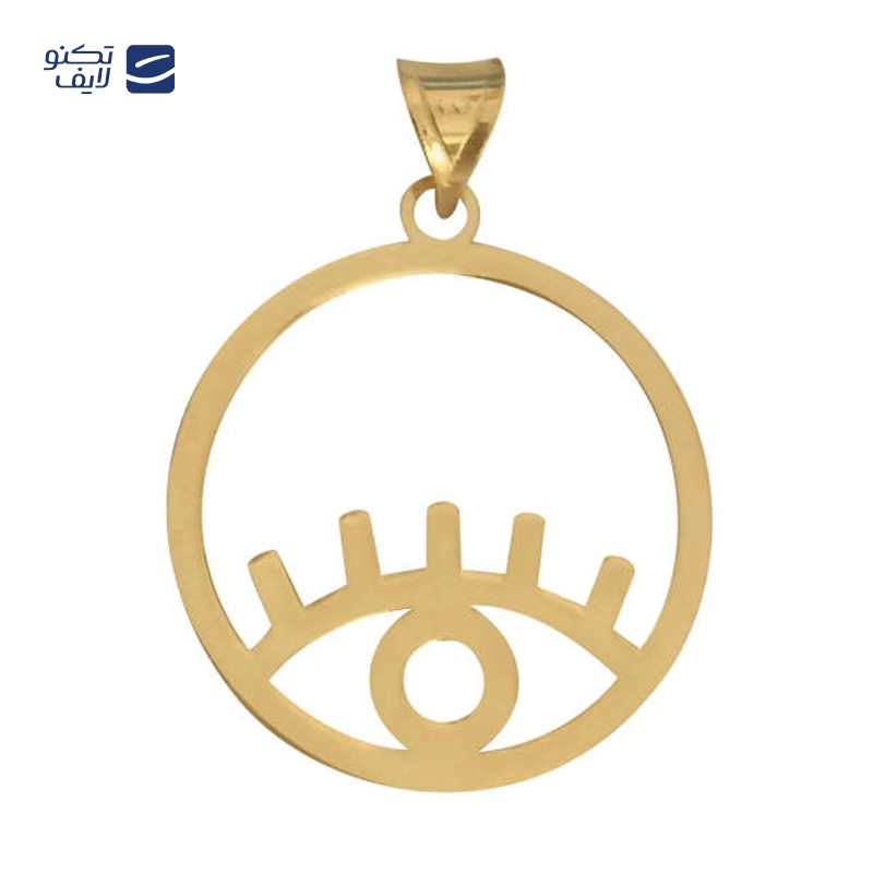 gallery-آویز طلا 18 عیار زنانه شمیم گلد گالری طرح مینیمال دایره و گل P-50 copy.png
