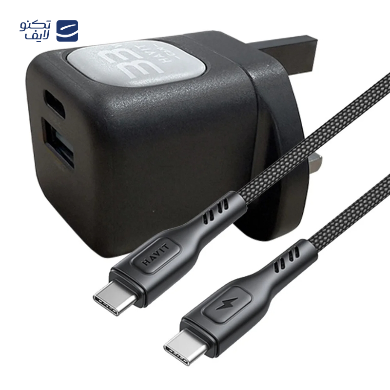 gallery-شارژر دیواری 33 وات هویت مدل UC233 به همراه کابل تایپ سی copy.png