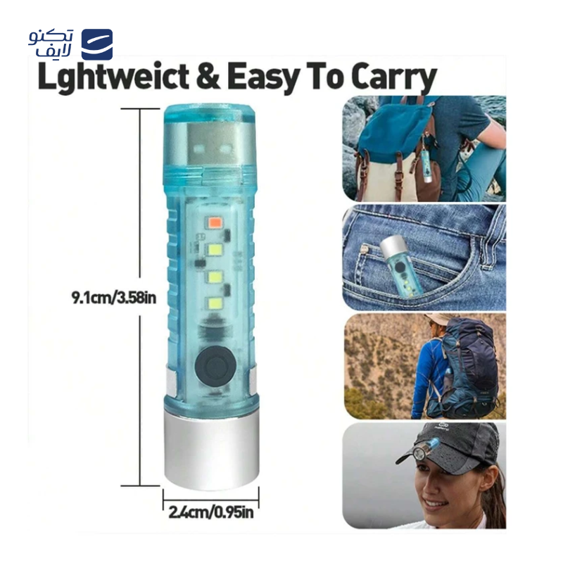چراغ قوه دستی مدل شارژی کد USB ZJ-023 چراغ قوه دستی مدل شارژی کد USB ZJ-023