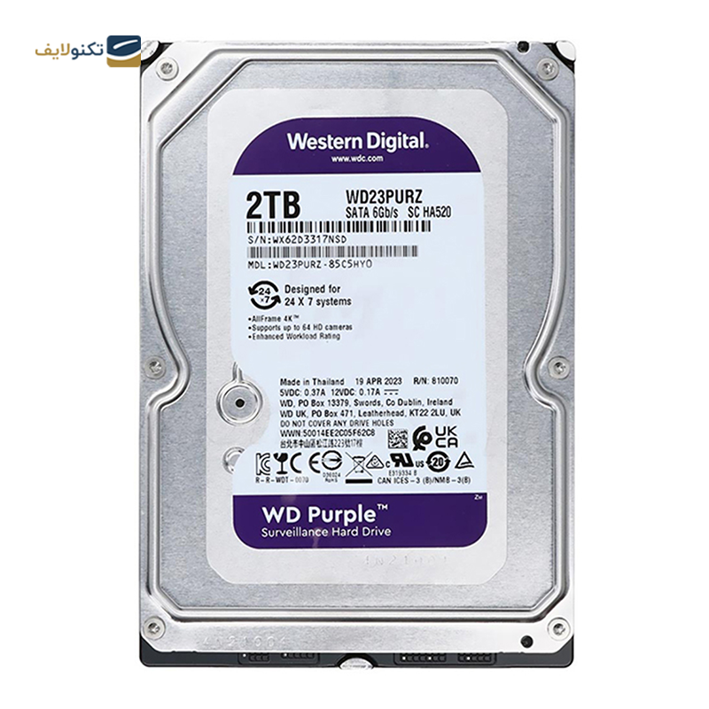 gallery-هارد دیسک اینترنال وسترن دیجیتال مدل Purple WD22PURZ ظرفیت 2 ترابایت - سری جدید copy.png