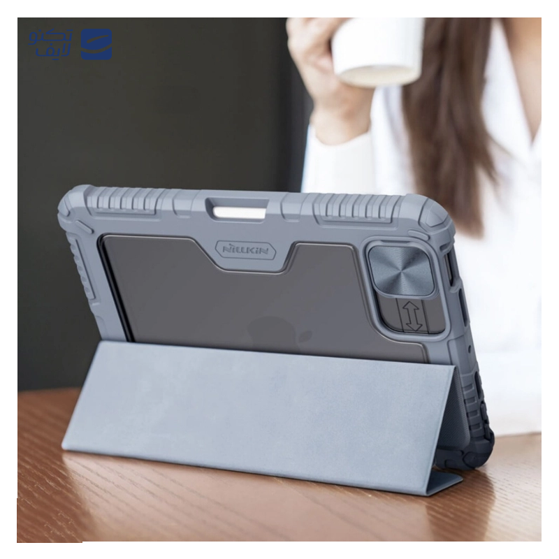 gallery-کیف کلاسوری تبلت اپل iPad Pro 11 2024 نیلکین مدل Bumper Pro Leather Multi-Angle Folding copy.png
