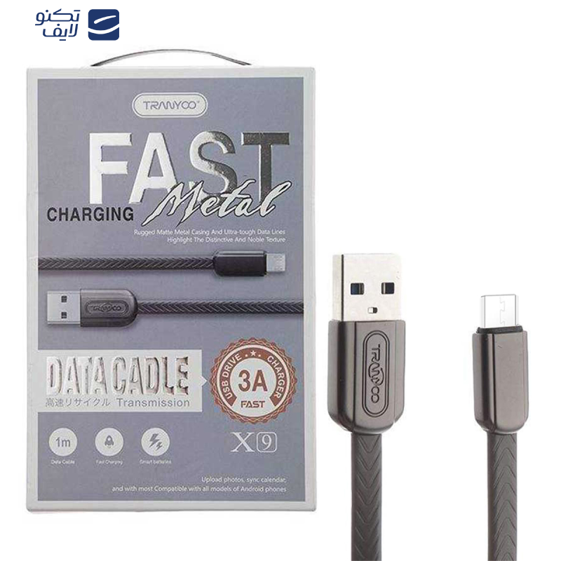 کابل تبدیل USB به MicroUSB ترانیو مدل X9-V طول 1 متر