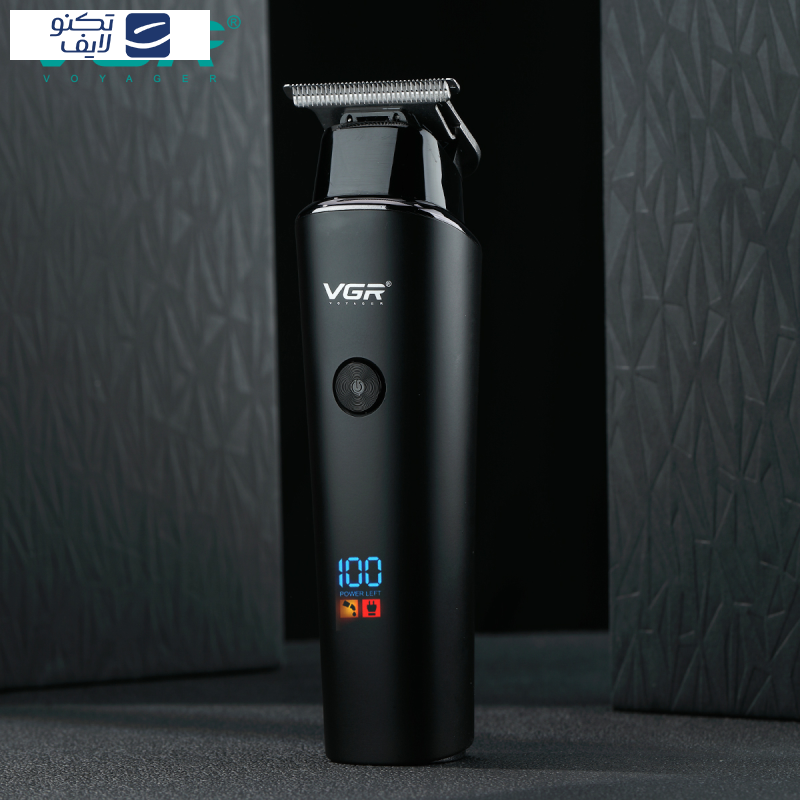 ماشین اصلاح موی سر و صورت وی جی ار مدل 937، اصلاح به صورت تریمر، تکنولوژی اصلاح به صورت برش مستقیم، اندازه اصلاح 0.5 میلی‌متر، دارای نمایشگر دیجیتال و حالت توربو