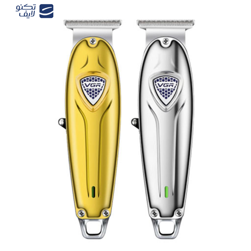 ماشین اصلاح موی صورت و بدن وی جی ار مدل V-188، منبع انرژی با کابل USB، تکنولوژی اصلاح به صورت برش مستقیم، اندازه اصلاح 0.2 تا 12 میلی‌متر، مدت زمان شارژ 150 دقیقه و مدت زمان استفاده پس از شارژ 240 دقیقه، به همراه برس تمیزکننده، روغن و 4 عدد شانه