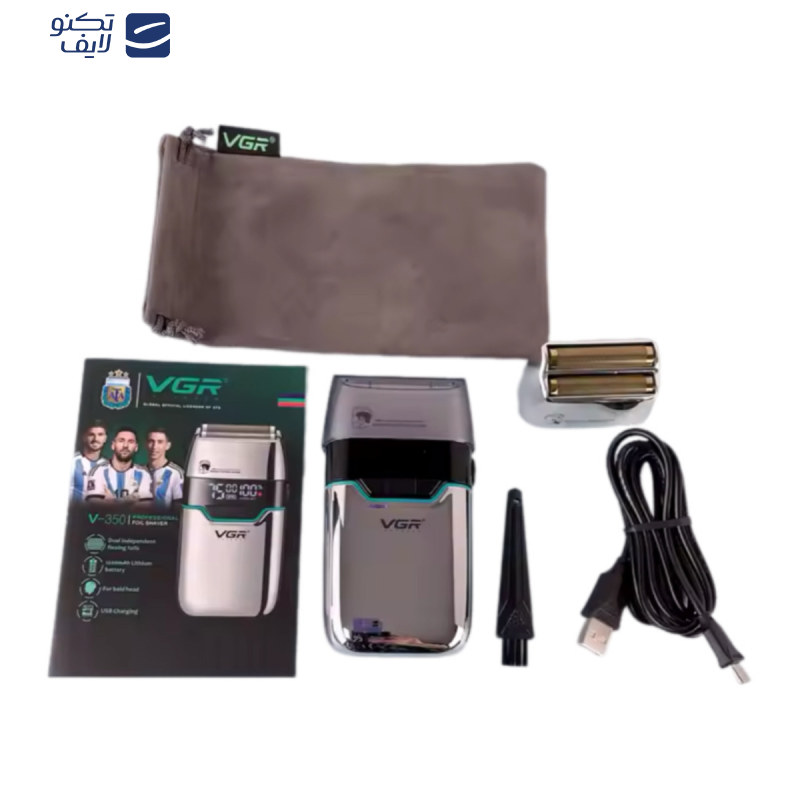 ماشین اصلاح موی صورت شارژی وی جی ار مدل V-350