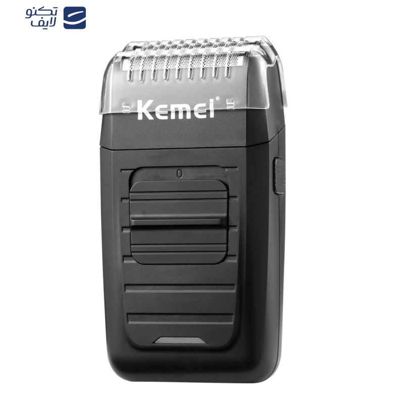 ماشین اصلاح موی سر و صورت شارژی کیمی مدل KM-1102، اصلاح به صورت برش مستقیم، استفاده به صورت خشک و مرطوب، طراحی ارگونومیک، منبع انرژی با باتری قابل شارژ، تکنولوژی اصلاح به صورت صفر زن و خط زن