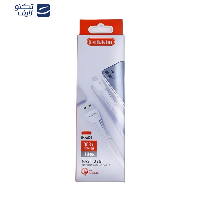 کابل تبدیل USB به microUSB دکین مدل A-100 طول 1 متر