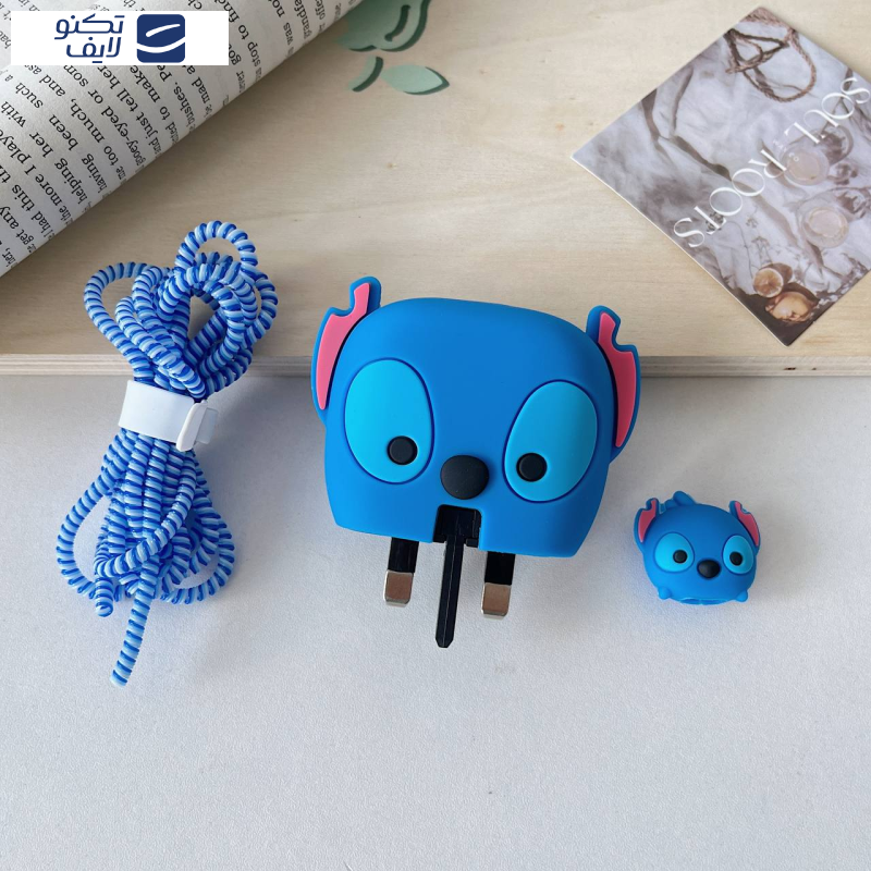 محافظ کابل وال کیس طرح استیج به همراه محافظ شارژر دیواری 25 وات سامسونگ مجموعه 4 عددی