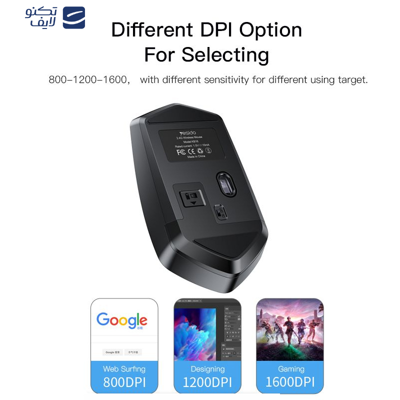 ماوس بی سیم یسیدو مدل KB16