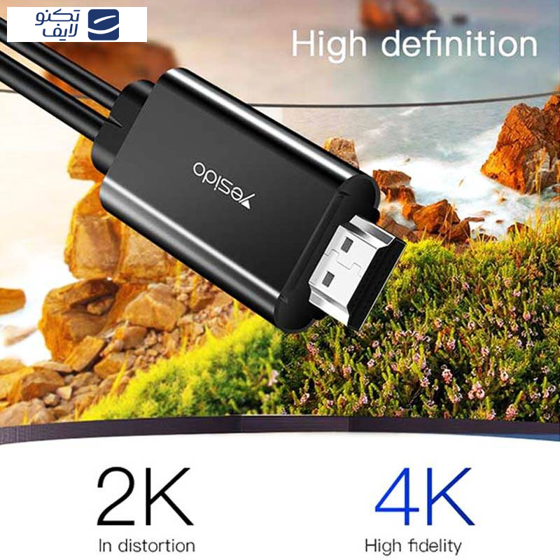 کابل تبدیل USB-C به HDMI / USB یسیدو مدل HM03 طول 1.8 متر