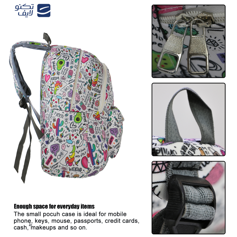 کوله پشتی دخترانه توریث مدل NHH-150003