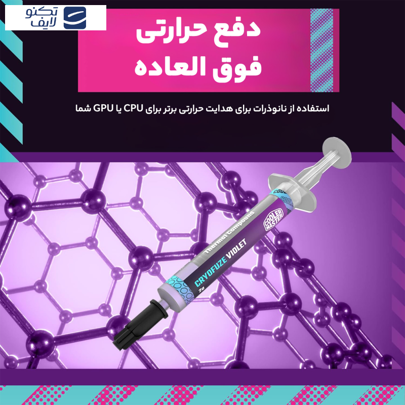 خمیر سیلیکون کولر مستر مدل CryoFuze Violet