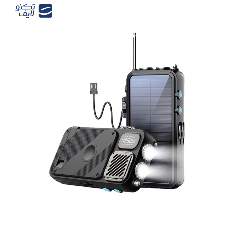 پاوربانک پاورولوژی مدل PP049 ظرفیت 16000 میلی آمپر ساعت