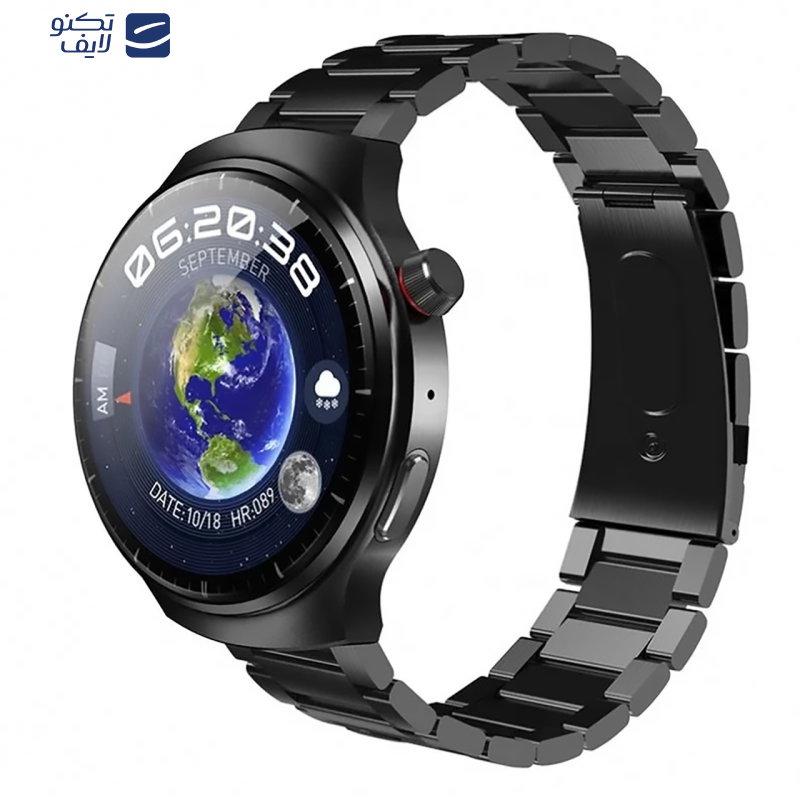 ساعت هوشمند گیفت کالکشن مدل HW6 Max دارای قابلیت های کنترل موسیقی، شمارنده ضربان قلب، گام شمار، مکالمه از طریق بلوتوث، پشتیبانی از زبان فارسی، بند چرم،بند پلاستیکی،بند فلزی