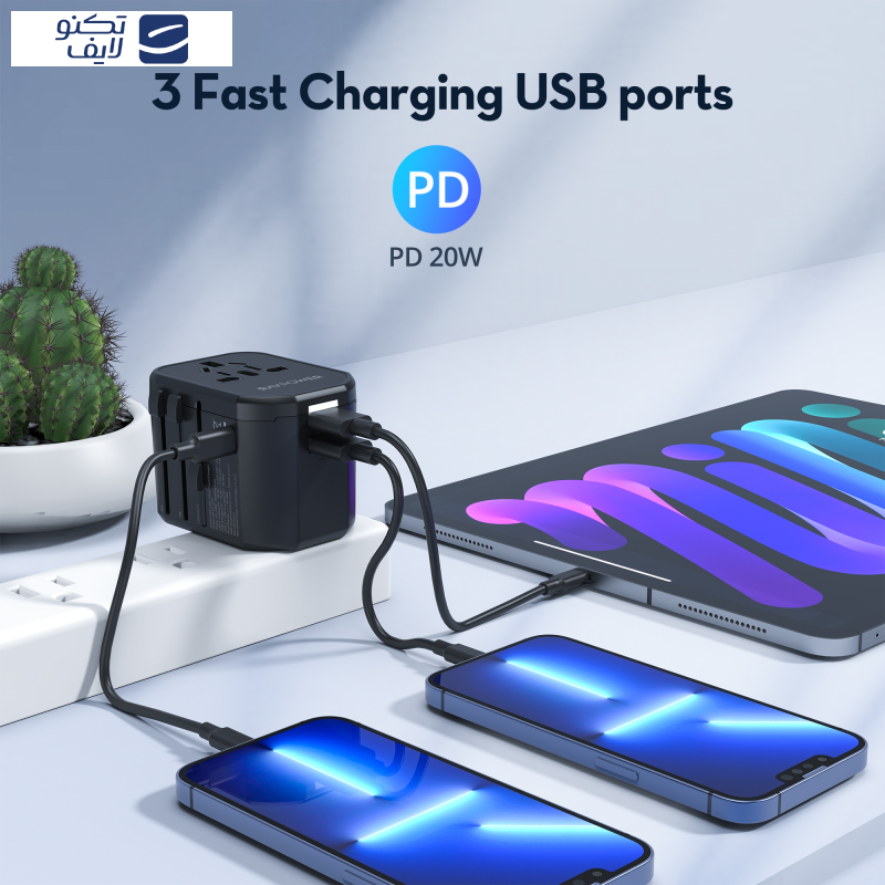 شارژر دیواری 20 وات راوپاور مدل RP-PC1033