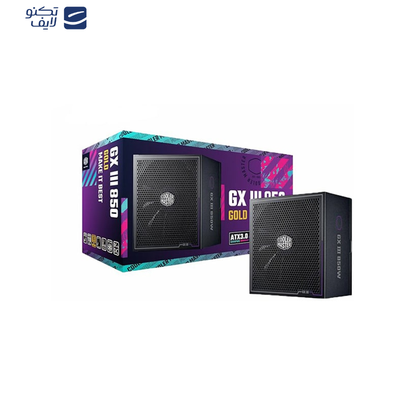 منبع تغذیه کامپیوتر کولر مستر مدل GX III GOLD 850 منبع تغذیه کامپیوتر کولر مستر مدل GX III GOLD 850
