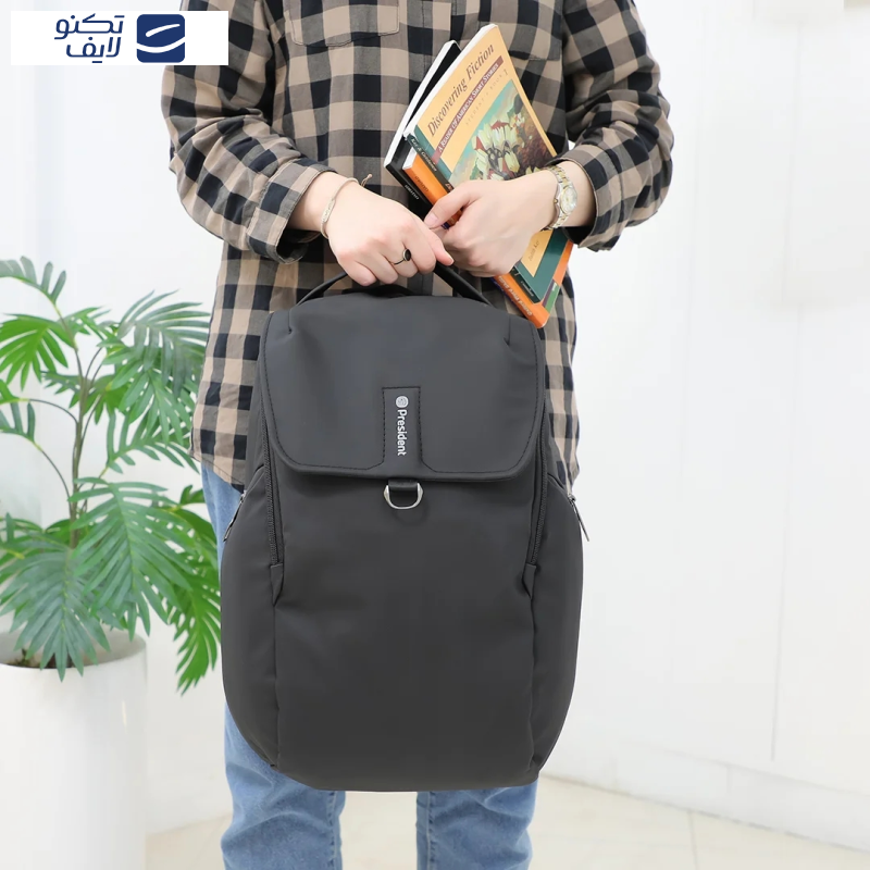 کوله پشتی لپ تاپ پرزیدنت مدل Zimmer مناسب برای لپ تاپ  15.6 اینچی